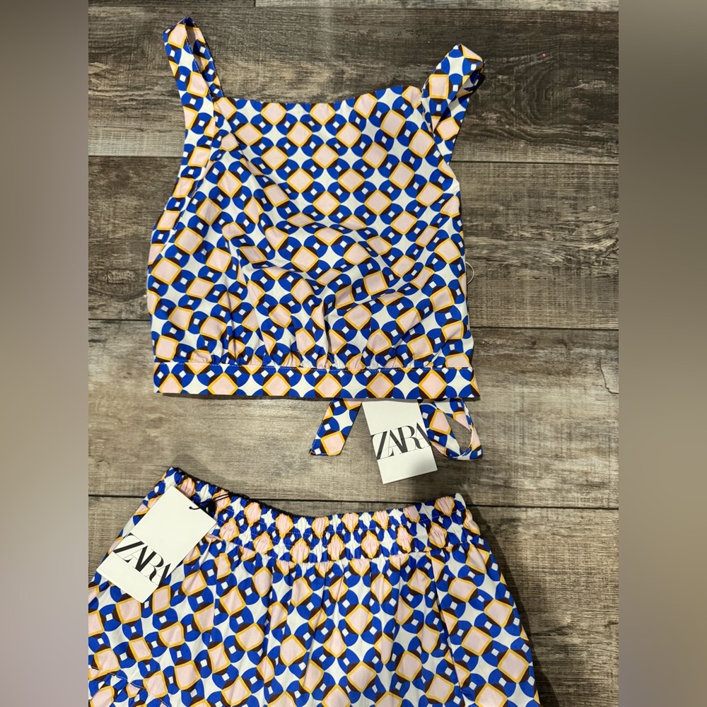 ❌SOLD❌. Zara Blue and White Skirt Set - Picture 2 of 7